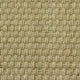 Detailed view of a natural beige square basketweave seagrass mat, highlighting its refined texture and expert craftsmanship.