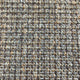 Detailed view of textured sisal flooring in earthy brown, grey and beige tones with a refined, repeating square weave pattern.
