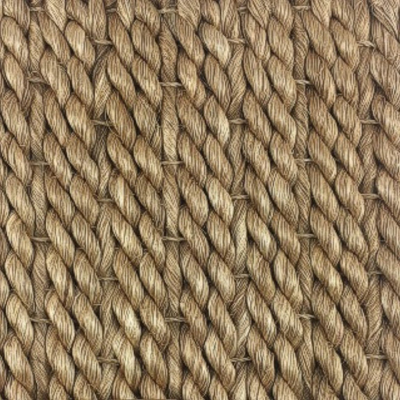 Diagonal weave of thick, twisted natural fibres in warm wheat tones, highlighting refined texture and artisanal craftsmanship.